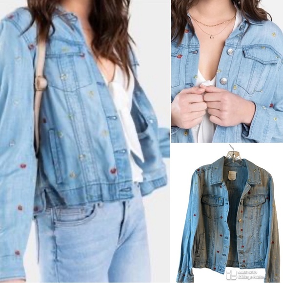 Harper Heritage floral Embroidered Denim Jacket - Picture 1 of 9